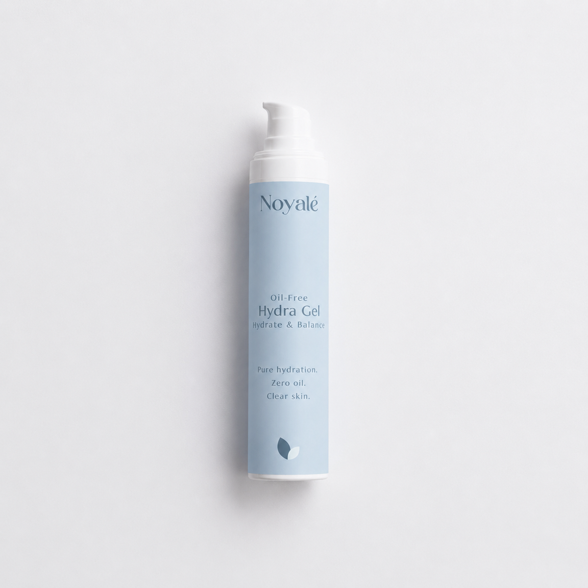 Noyalé Hydra Gel skincare product met pompflacon voor een frisse en gebalanceerde huid
